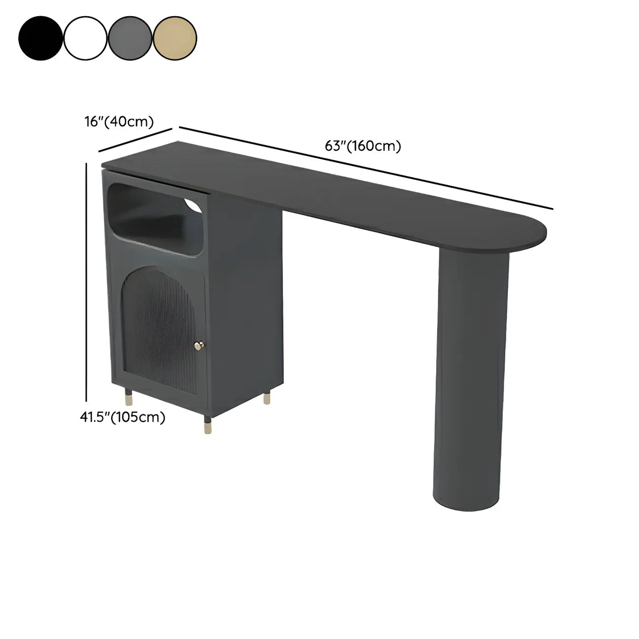 Modern Grey Stone Iron Storage Free Shape Bar Tables
