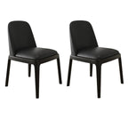 Modern Rubber Wood Upholstered Dining Chair Set of 2