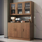 Large Wooden Acrylic Display Storage Adjustable Buffet Cabinet