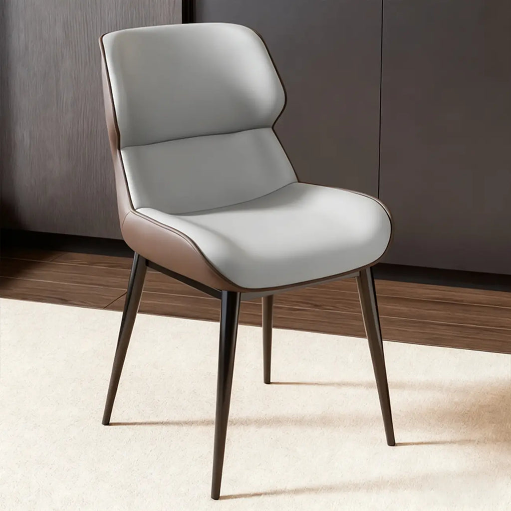 Modern Faux Leather Wingback Dining Chair Set of 2