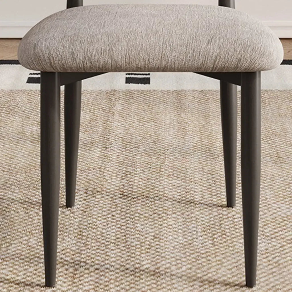 Vintage Chenille Low Back Armless Dining Chair Set of 2