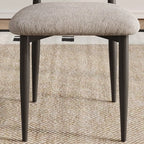 Vintage Chenille Low Back Armless Dining Chair Set of 2