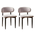 Vintage Chenille Low Back Armless Dining Chair Set of 2