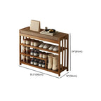 Classic Brown Bamboo Cushioned Shoe Storage Bench