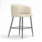 Bucket Faux Leather Wingback Counter Height Bar Stools
