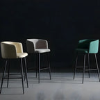 Bucket Faux Leather Wingback Counter Height Bar Stools