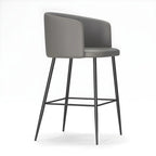 Bucket Faux Leather Wingback Counter Height Bar Stools