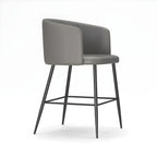 Bucket Faux Leather Wingback Counter Height Bar Stools