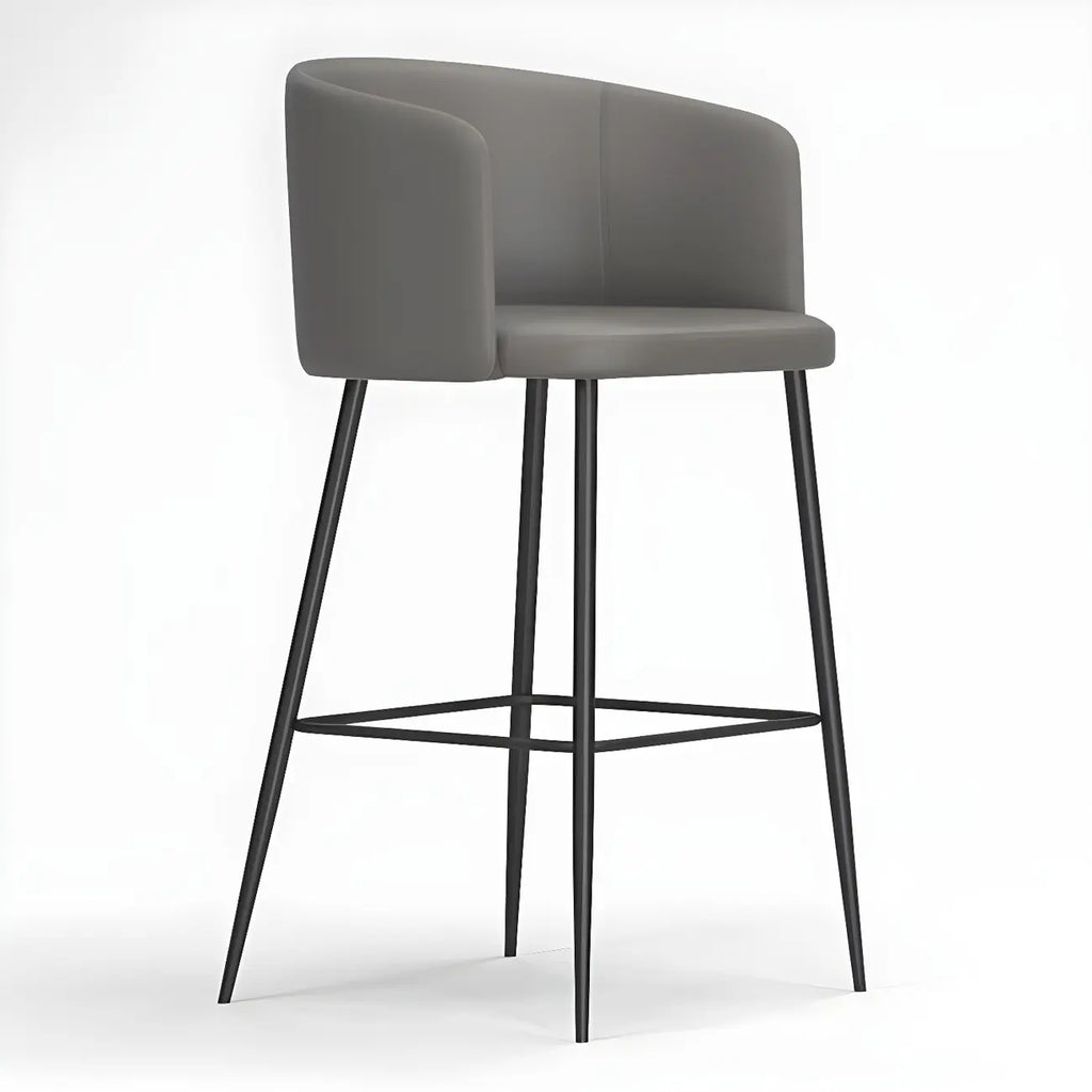 Bucket Faux Leather Wingback Counter Height Bar Stools