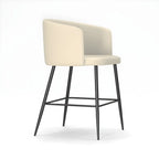 Bucket Faux Leather Wingback Counter Height Bar Stools