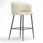 Bucket Faux Leather Wingback Counter Height Bar Stools