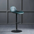 Traditional Leather Adjustable Bar Stools with Backrest for Home