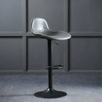 Traditional Leather Adjustable Bar Stools with Backrest for Home