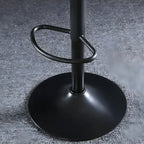 Traditional Leather Adjustable Bar Stools with Backrest for Home