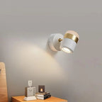 Modern 2-Light Cylinder Adjustable Wall Sconce