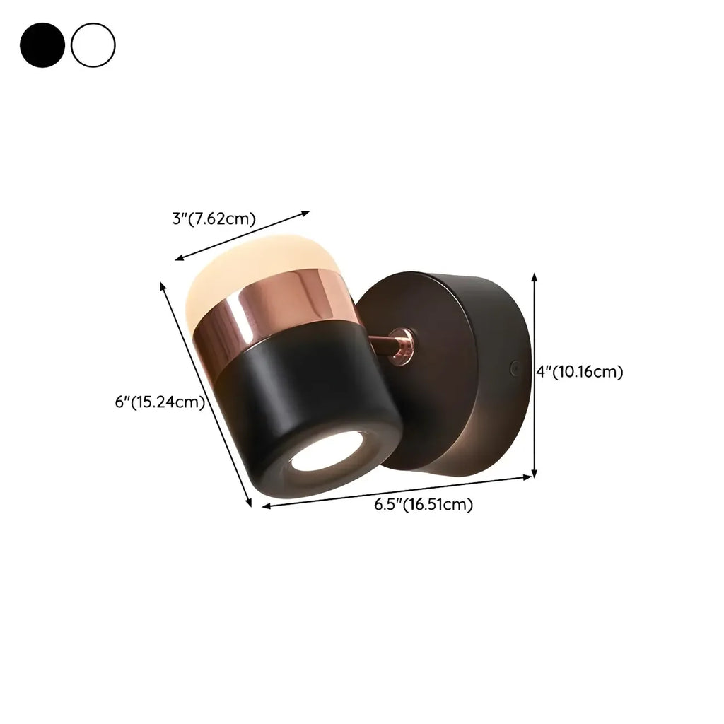 Modern 2-Light Cylinder Adjustable Wall Sconce