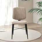 Nordic Upholstered Armless Solid Wood Dining Chairs