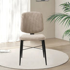 Nordic Upholstered Armless Solid Wood Dining Chairs