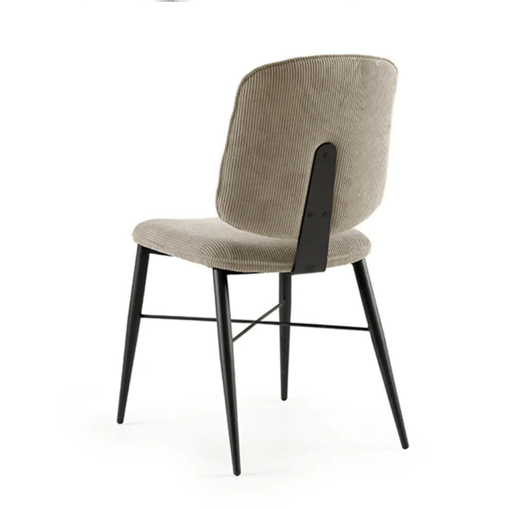 Nordic Upholstered Armless Solid Wood Dining Chairs