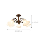 Elegant Bell Semi Flush LED Ceiling Light for Living Room