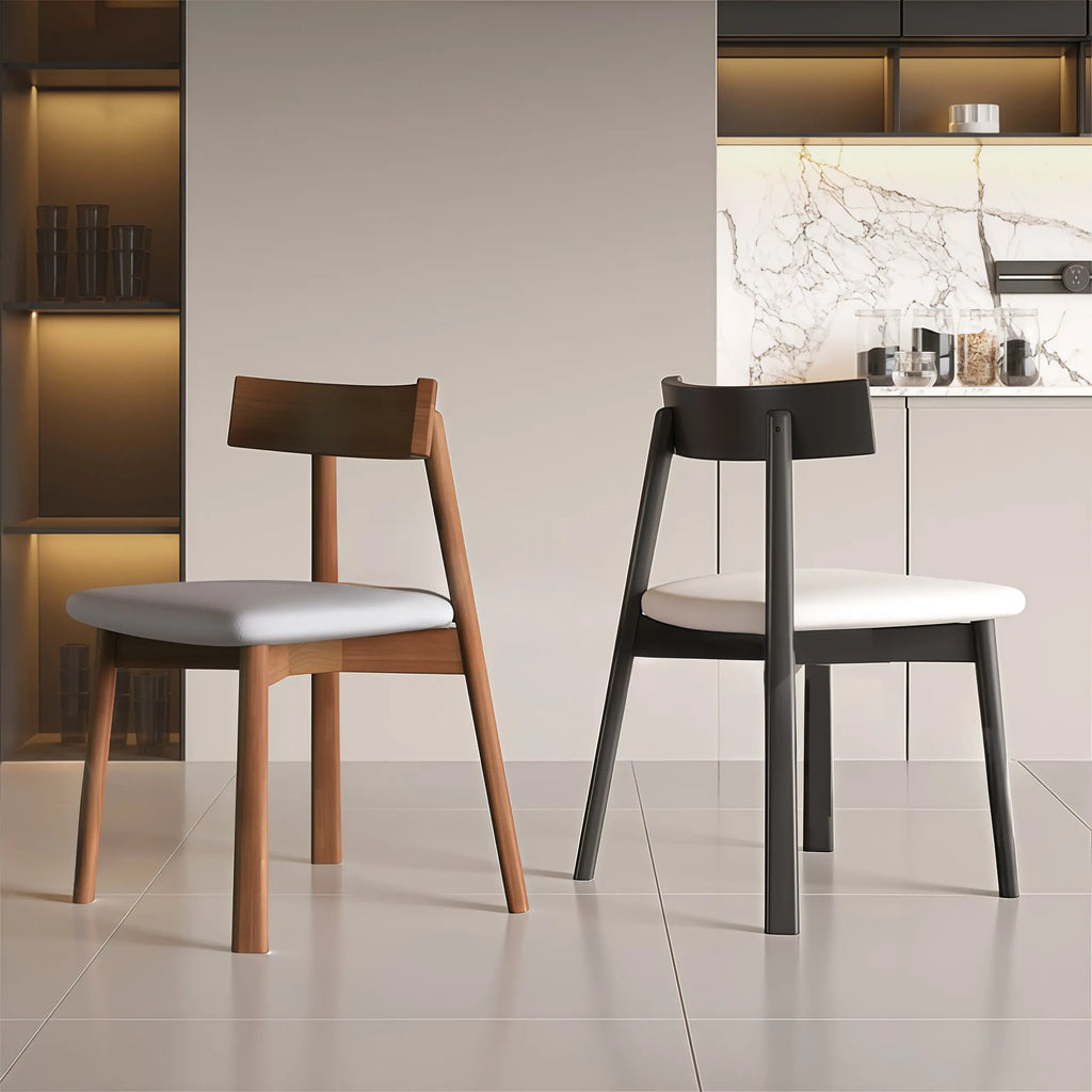Modern Faux Leather Upholstered Low Back Dining Chair