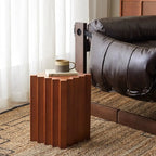 Square Solid Wood Side Table for Living Room