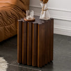 Square Solid Wood Side Table for Living Room