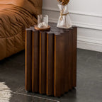 Square Solid Wood Side Table for Living Room
