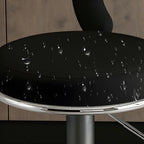 Glam Metal Round Adjustable Bar Stools with Cushions for Kitchen