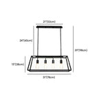 Industrial Black Rectangle Adjustable Kitchen Island Light