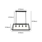 Industrial Black Rectangle Adjustable Kitchen Island Light