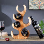 Solid Wood Tree Design Handcraftd Wine Rack Table Top