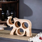 Solid Wood Tree Design Handcraftd Wine Rack Table Top