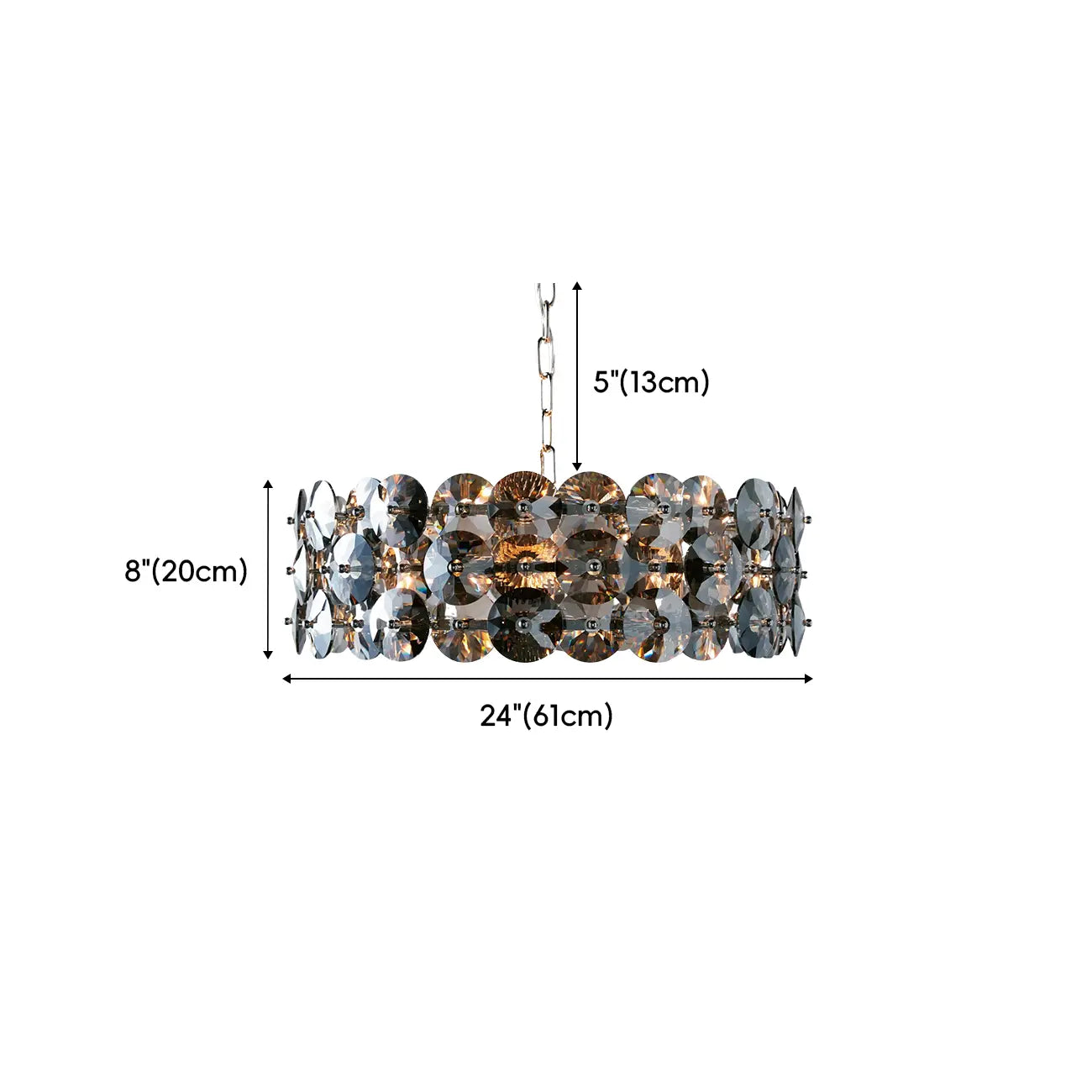 Crystal Drum Chandelier for Modern Elegance