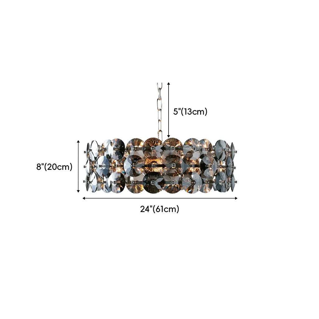 Crystal Drum Chandelier for Modern Elegance