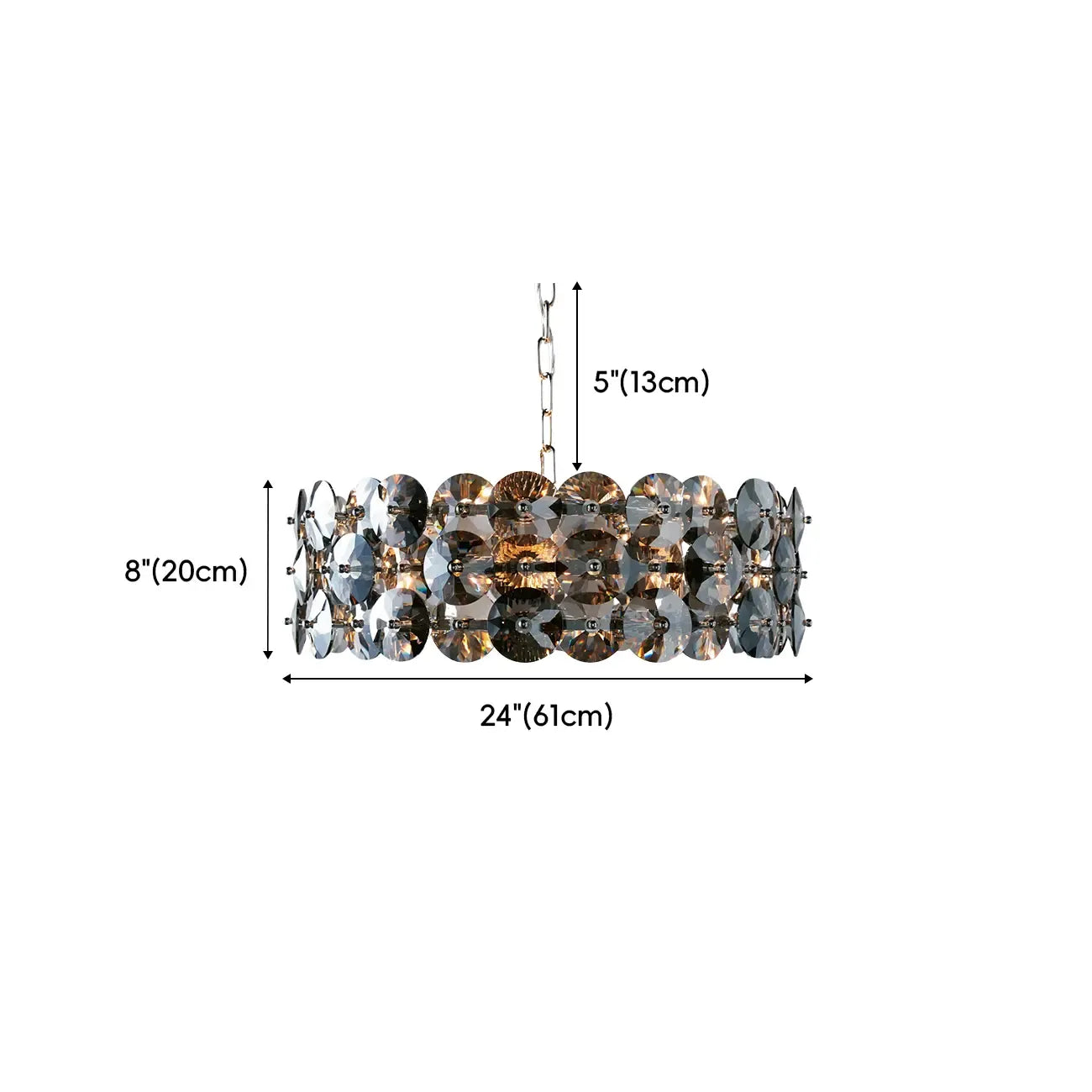Crystal Drum Chandelier for Modern Elegance