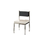 Mid-Century Modern Linen Upholstered Dining Chair