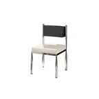 Mid-Century Modern Linen Upholstered Dining Chair