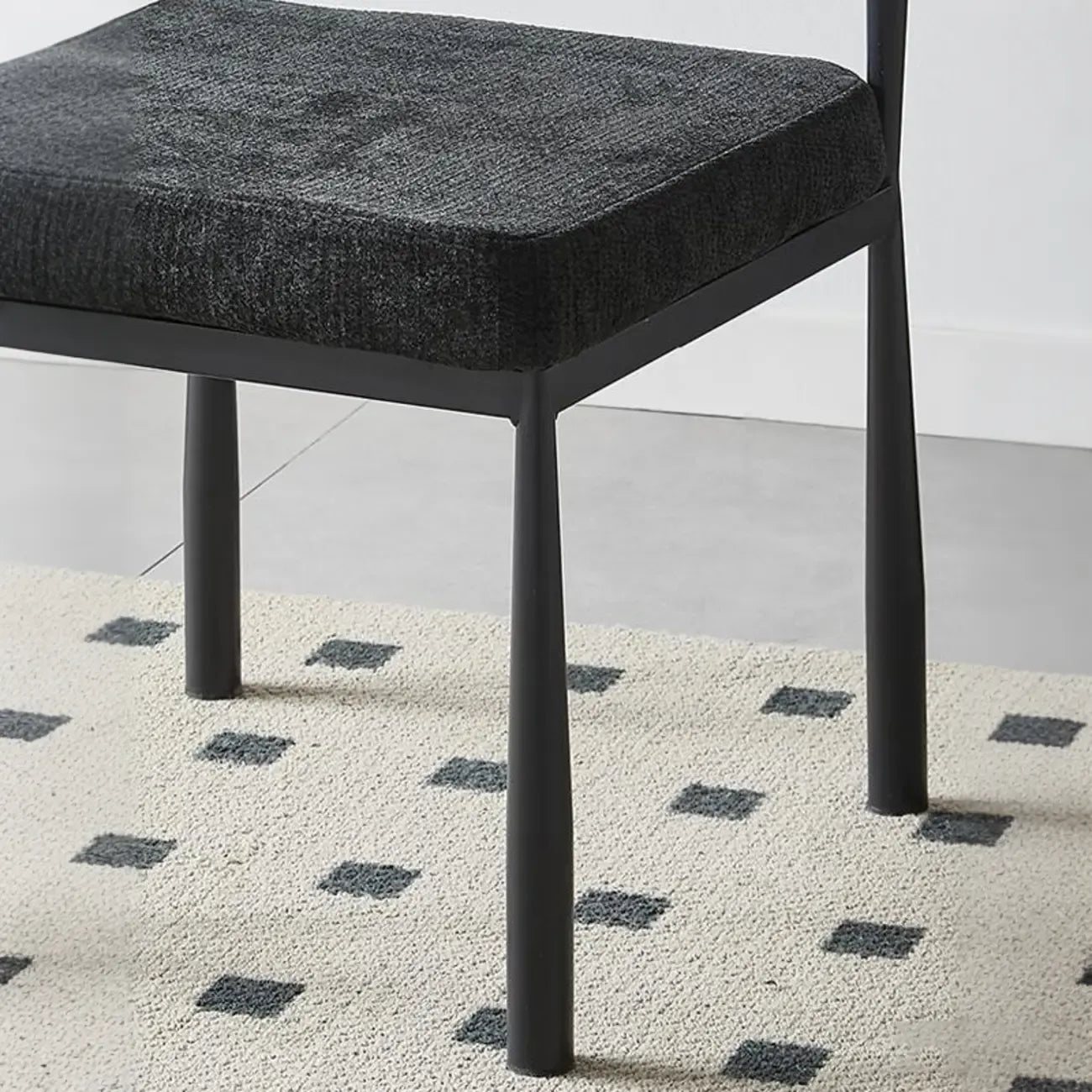 Mid-Century Modern Linen Upholstered Dining Chair