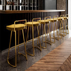 Modern Nordic Solid Wood Bar Stool Set of 2