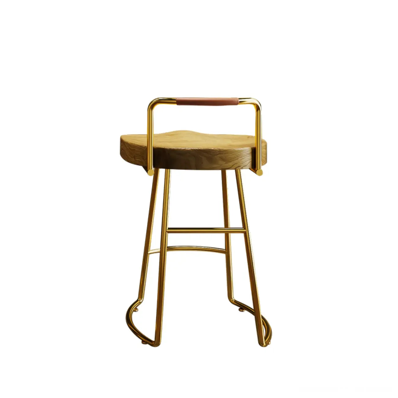 Modern Nordic Solid Wood Bar Stool Set of 2