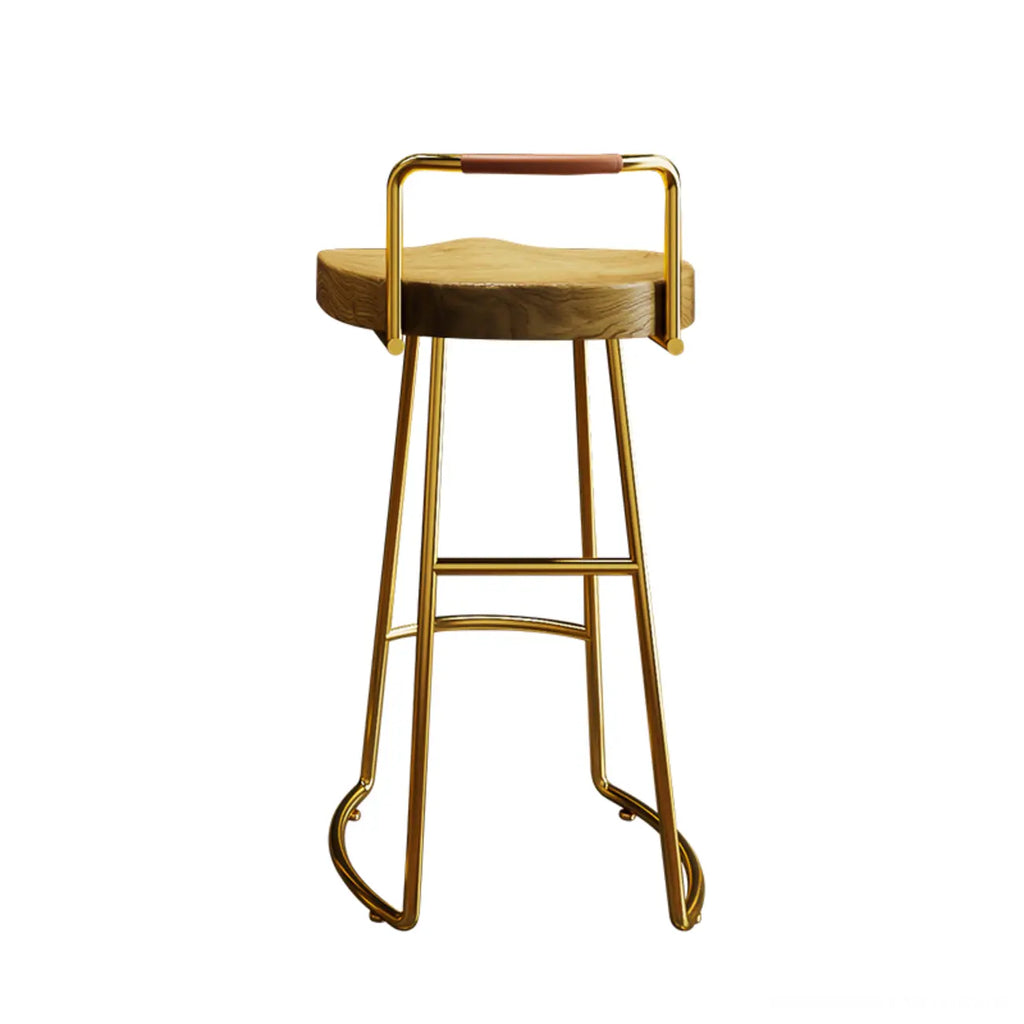 Modern Nordic Solid Wood Bar Stool Set of 2
