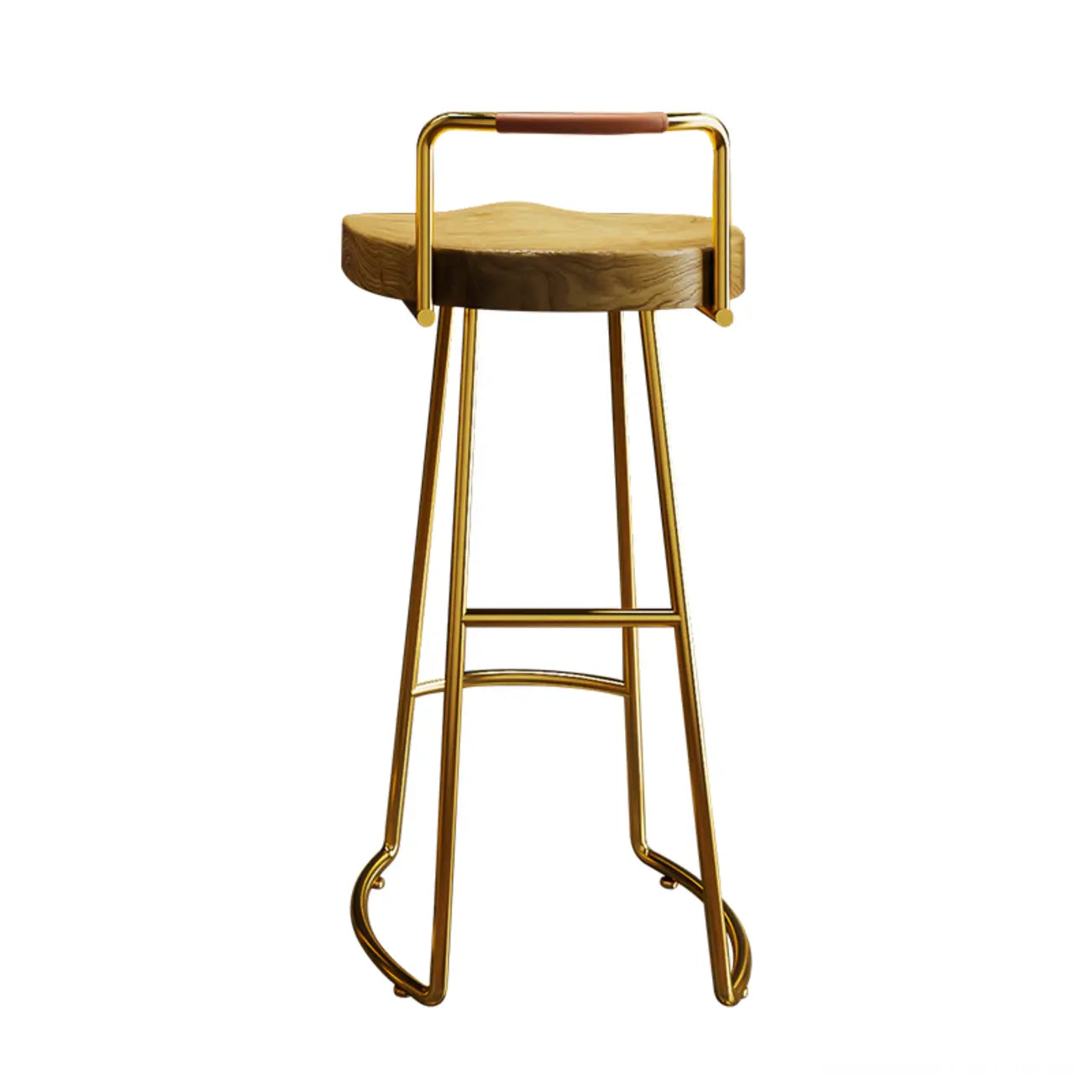 Modern Nordic Solid Wood Bar Stool Set of 2