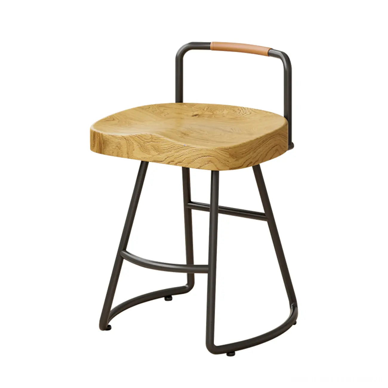 Modern Nordic Solid Wood Bar Stool Set of 2