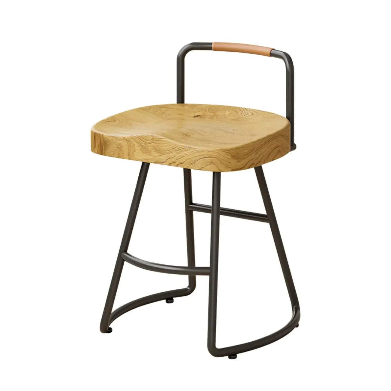 Modern Nordic Solid Wood Bar Stool Set of 2
