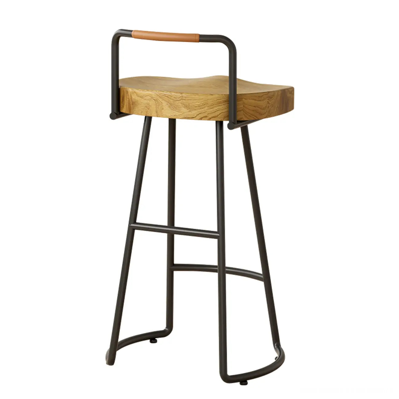 Modern Nordic Solid Wood Bar Stool Set of 2