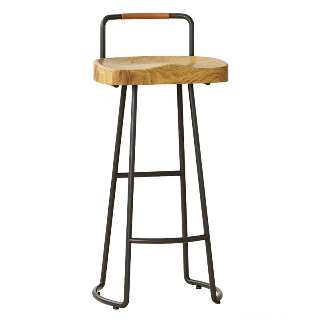 Modern Nordic Solid Wood Bar Stool Set of 2