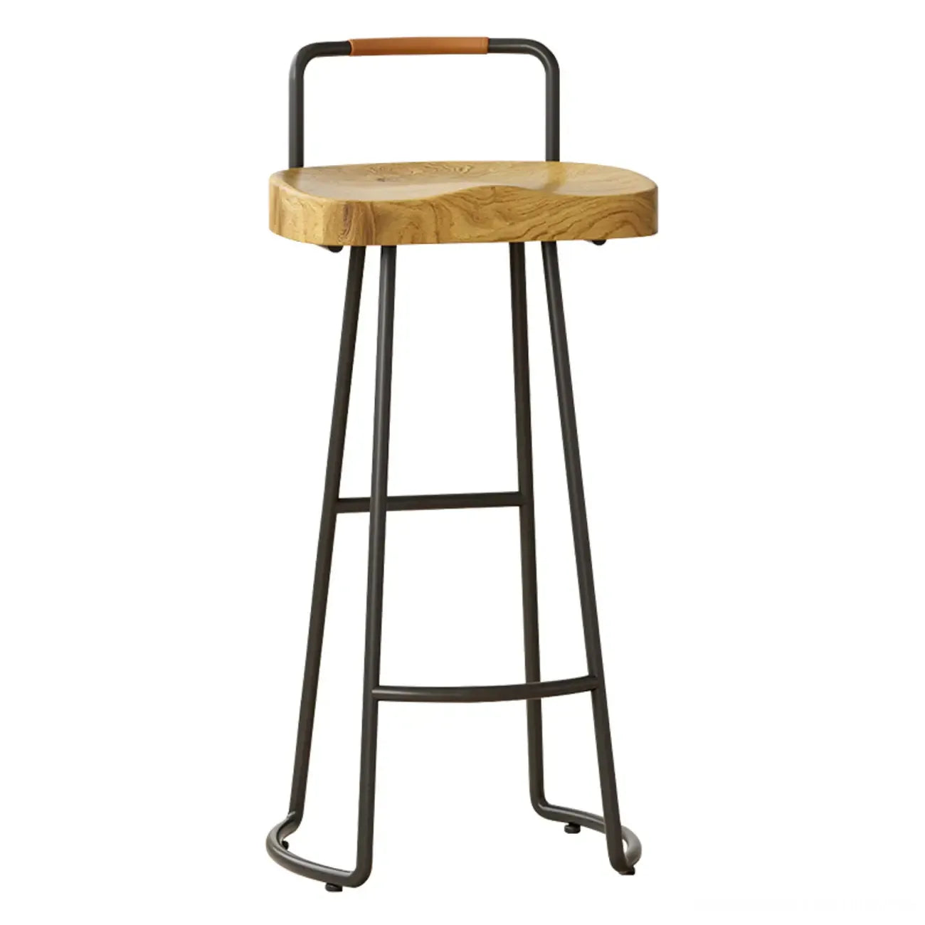 Modern Nordic Solid Wood Bar Stool Set of 2