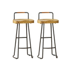 Modern Nordic Solid Wood Bar Stool Set of 2