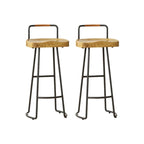 Modern Nordic Solid Wood Bar Stool Set of 2